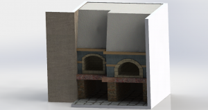 3D проект Фурна с барбекю кв. Остромила Пловдив